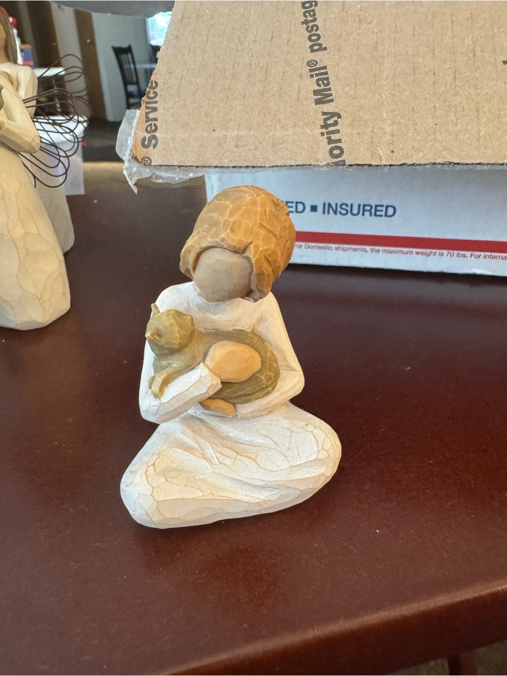 Willow Tree Figurine Woman Holding Cat